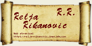 Relja Rikanović vizit kartica